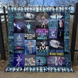 This Girl Runs On Jesus And Ballet Clt170666 Quilt Blanket and Home Decor