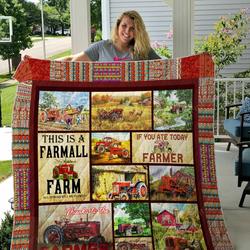 This Is A Farmall Farm All Others Will Be Plowed Quilt Blanket Great Customized Blanket Gifts For Birthday Christmas Thanksgiving and Home Decor