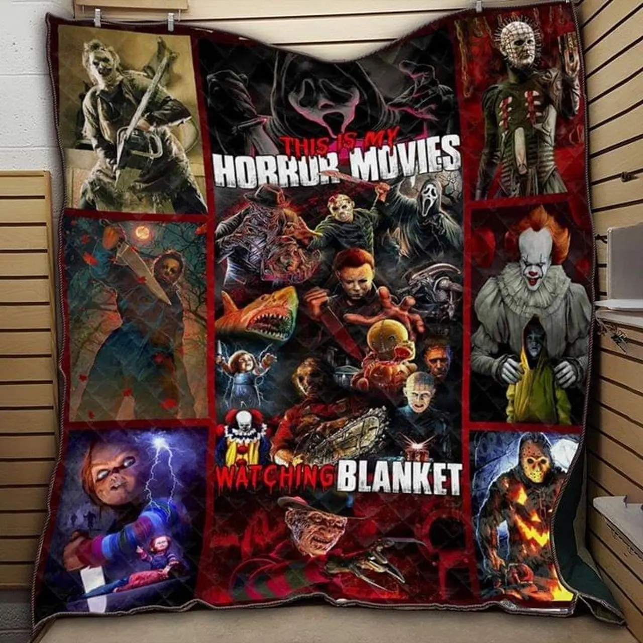 This Is My Horror Movies Watching Planket Quilt and Home Decor
