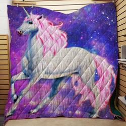 This Plastic Unicorn Absolutely Killed It In A Bonnaroo Dancing Pit Quilt and Home Decor
