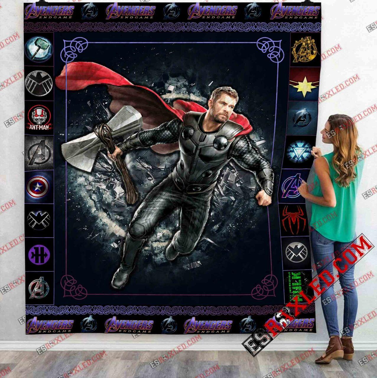 Thor Avenger 2 Marvel Infinity War End Game 3D Customized Quilt Blanket and Home Decor
