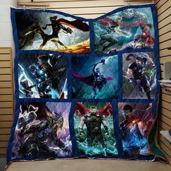 Thor Superhero Fabric Quilt Blanket and Home Decor