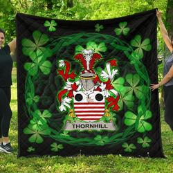 Thornhill Ireland Irish Celtic Shamrock Knot Circle JFJ13627 3D Customized Quilt 2707 and Home Decor