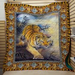 Tiger 2802072 3D Customized Quilt Blanket 583 and Home Decor