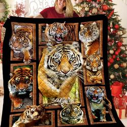 Tiger Quilt Blanket and Home Decor