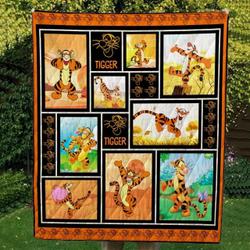 Tigger 5 Customize Quilt Blanket and Home Decor