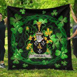Tisdall Or Tisdale Ireland Irish Celtic Shamrock Knot Circle JFJ13718 3D Customized Quilt 2707 and Home Decor