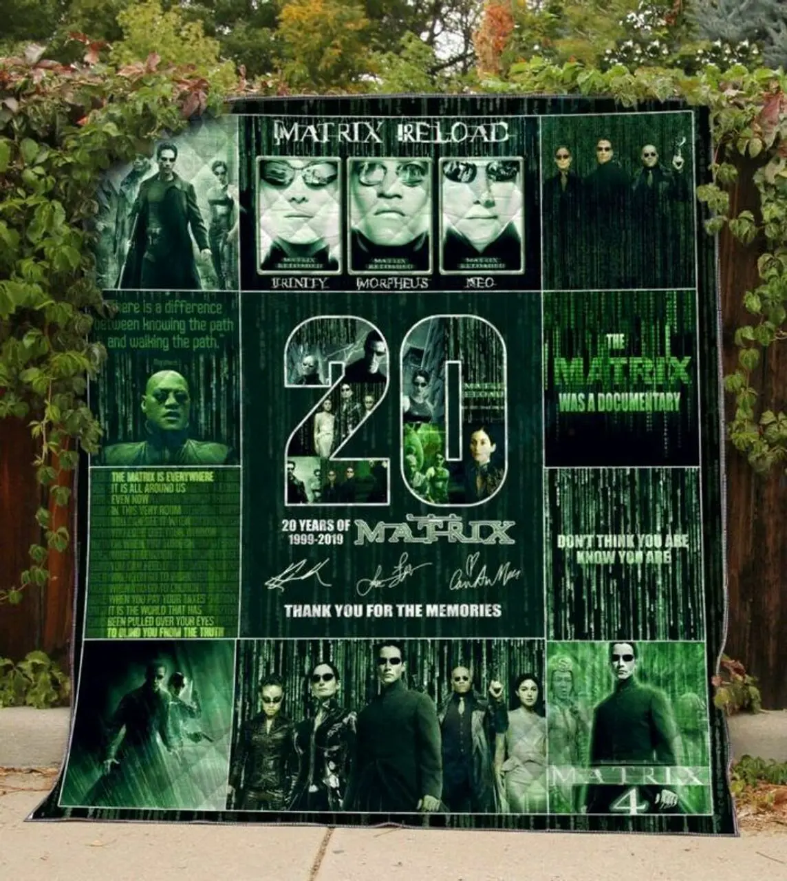 Tl The Matrix Quilt Blanket and Home Decor