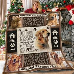Tlab Golden Retriever Quilt Blanket Ver 7 and Home Decor