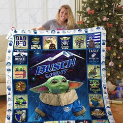 Tlmus  Baby Yoda Busch Quilt Blanket and Home Decor