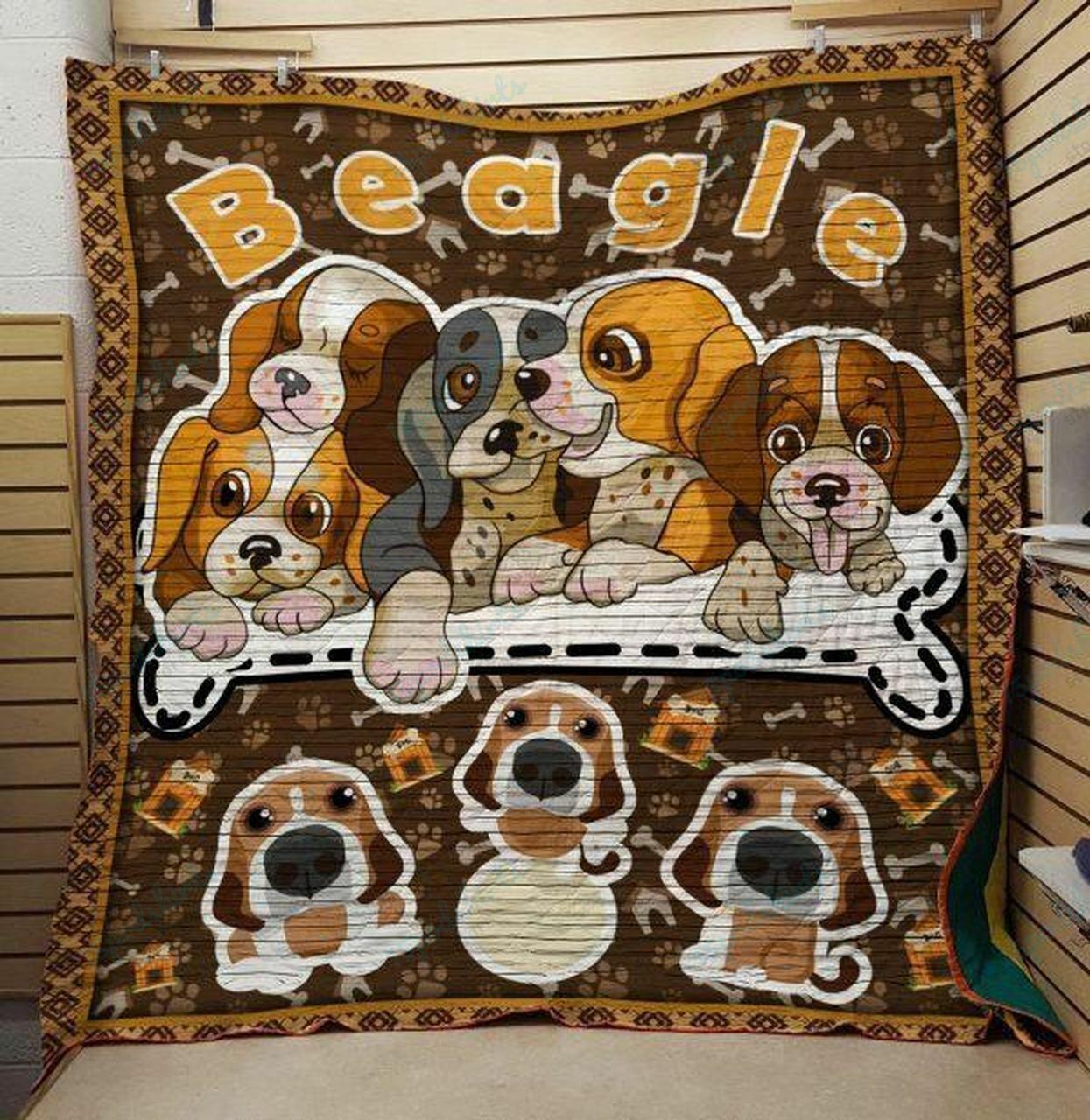 Tlmus Beagle Quilt Blanket Ver 3 and Home Decor