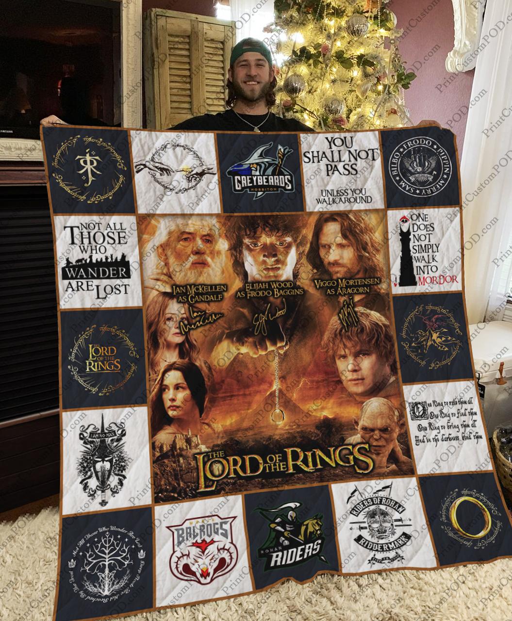 Tlmus- The Lord Of The Rings Quilt Blanket For Fans Ver 17-2 and Home Decor