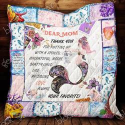 To Mermaid Mom, From Your Favorite Cl2100527Mdq Quilt Blanket and Home Decor