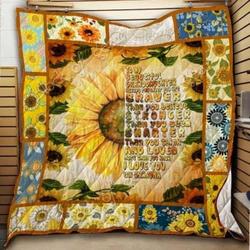 To My Beautiful Granddaughter, Sunflower Cl19100878Mdq Quilt Blanket and Home Decor