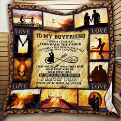 To My Boyfriend Cl19100880Mdq Quilt Blanket and Home Decor