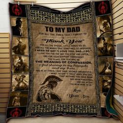 To My Dad JK19 NTTH011298 3D Customized Quilt and Home Decor