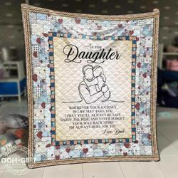 To My Daughter 02 3D Blanket Th0807 Quilt and Home Decor