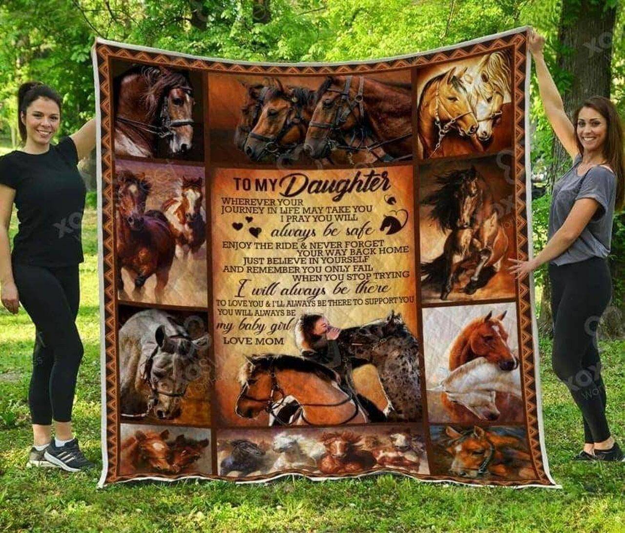 To My Daughter 3D Customized Quilt and Home Decor
