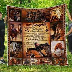 To My Daughter 3D Customized Quilt and Home Decor