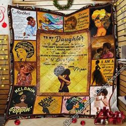 To My Daughter Black Woman Cl15110273Mdq Quilt Blanket and Home Decor