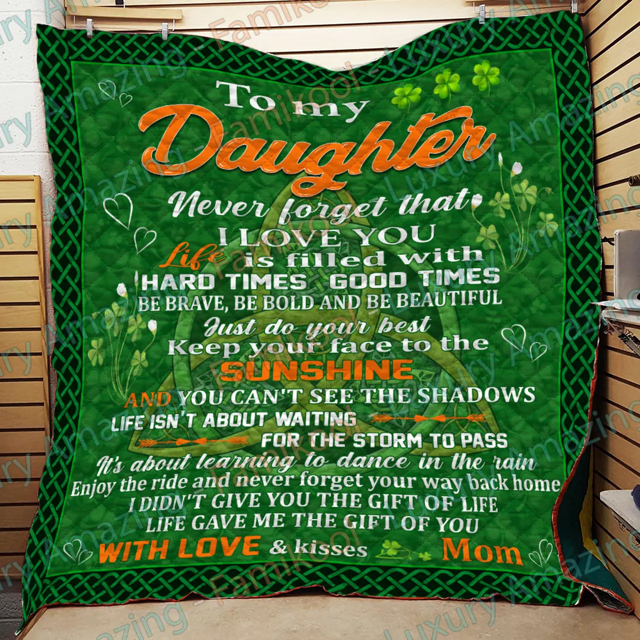 To My Daughter - Gift Of Mom Quilt and Home Decor