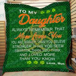 To My Daughter Heart Quilt and Home Decor