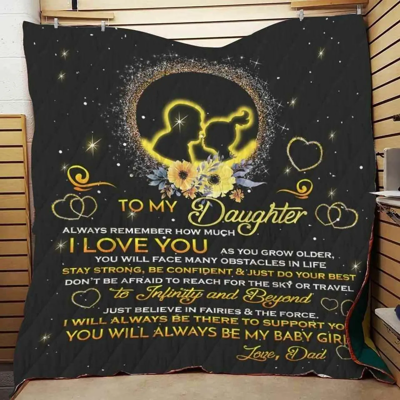 To My Daughter I Love You Blanket Th0907 Quilt and Home Decor