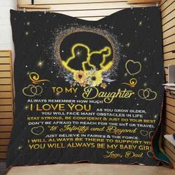 To My Daughter I Love You Blanket Th0907 Quilt and Home Decor