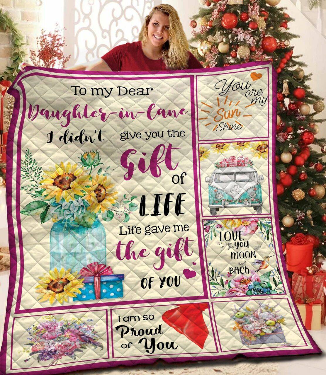 To My Daughter In Law JFJ13735 3D Customized Quilt 2707 and Home Decor
