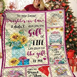 To My Daughter In Law JFJ13735 3D Customized Quilt 2707 and Home Decor