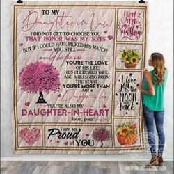 To My Daughter-In-Law Purple Tree Quilt Ko and Home Decor