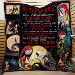 To My Daughter Love Mom I Closed My Eyes For But A Moment Nightmare Ver 2 Bt Quilt and Home Decor