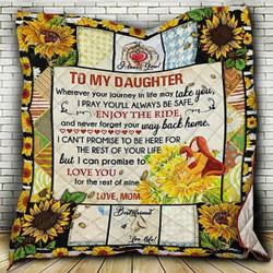 To My Daughter, Love, Mom Quilt Blanket and Home Decor