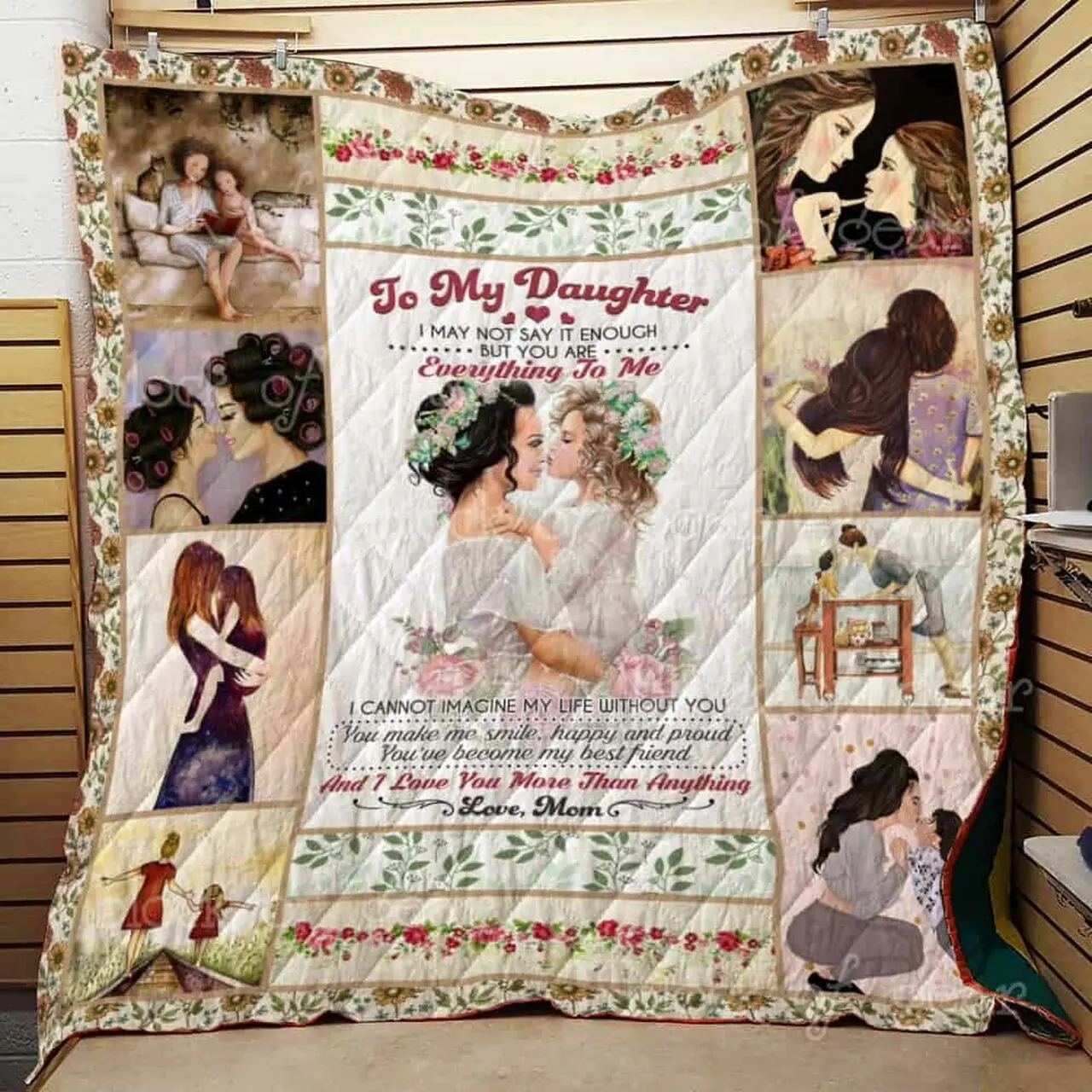 To My Daughter Mom Cl2100534Mdq Quilt Blanket and Home Decor