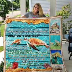 To My Daughter Never Forget That I Love You T89-Quilt and Home Decor