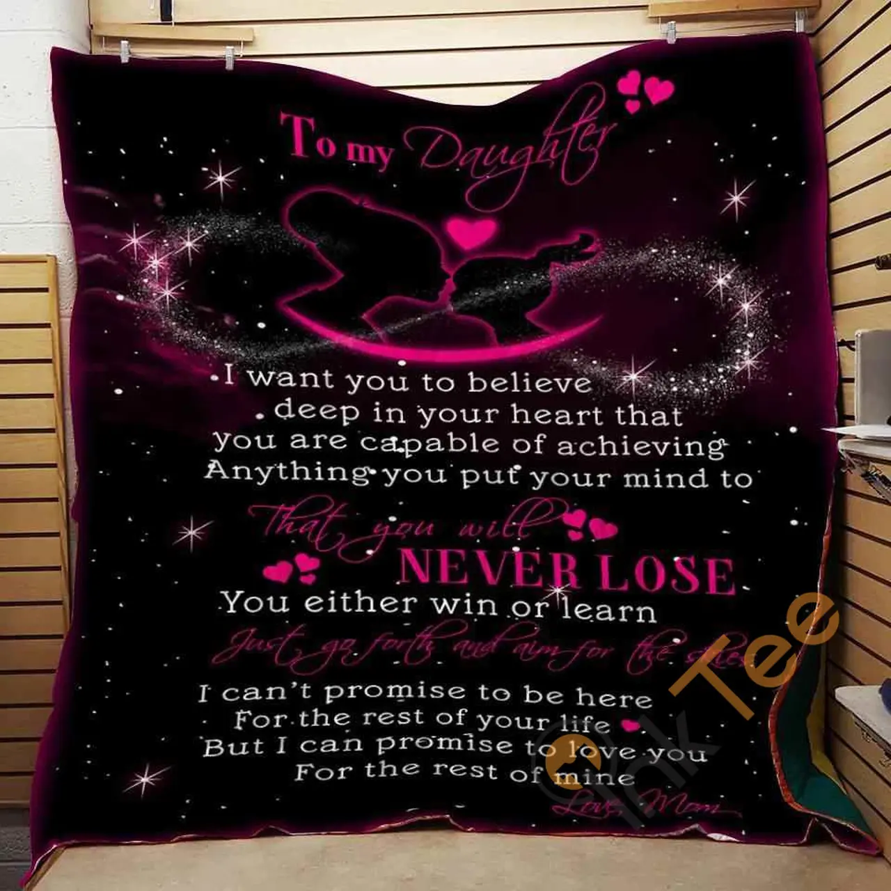 TO MY DAUGHTER - NEVER LOSE Blanket TH0907 Quilt and Home Decor