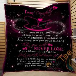 TO MY DAUGHTER - NEVER LOSE Blanket TH0907 Quilt and Home Decor