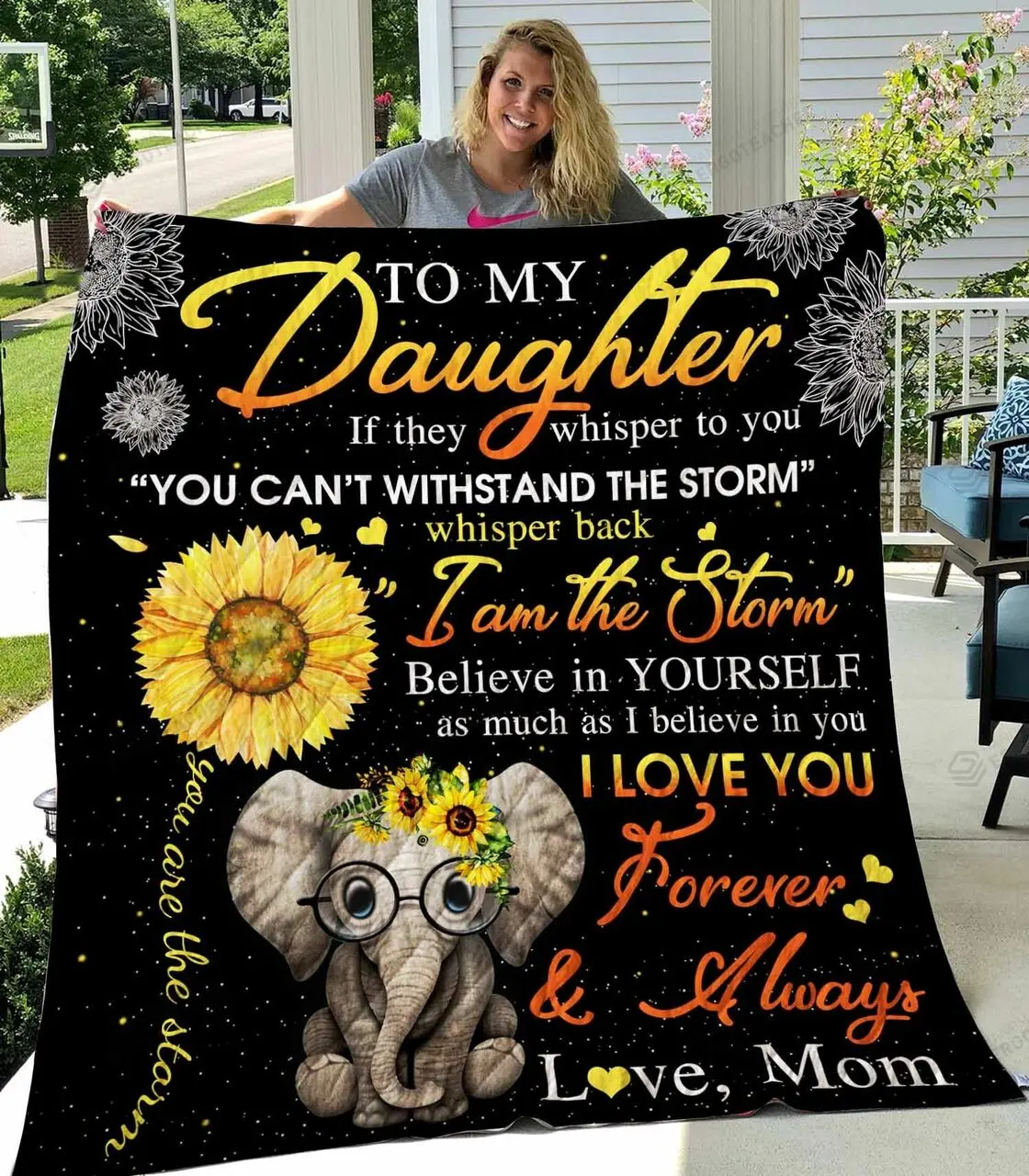 To My Daughter Quilt-Blanket and Home Decor
