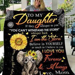 To My Daughter Quilt-Blanket and Home Decor