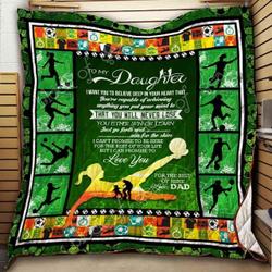 To My Daughter Soccer Blanket Kc1507 Quilt and Home Decor