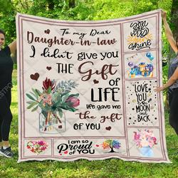 To My Dear Daughter-In-Law Quilt and Home Decor