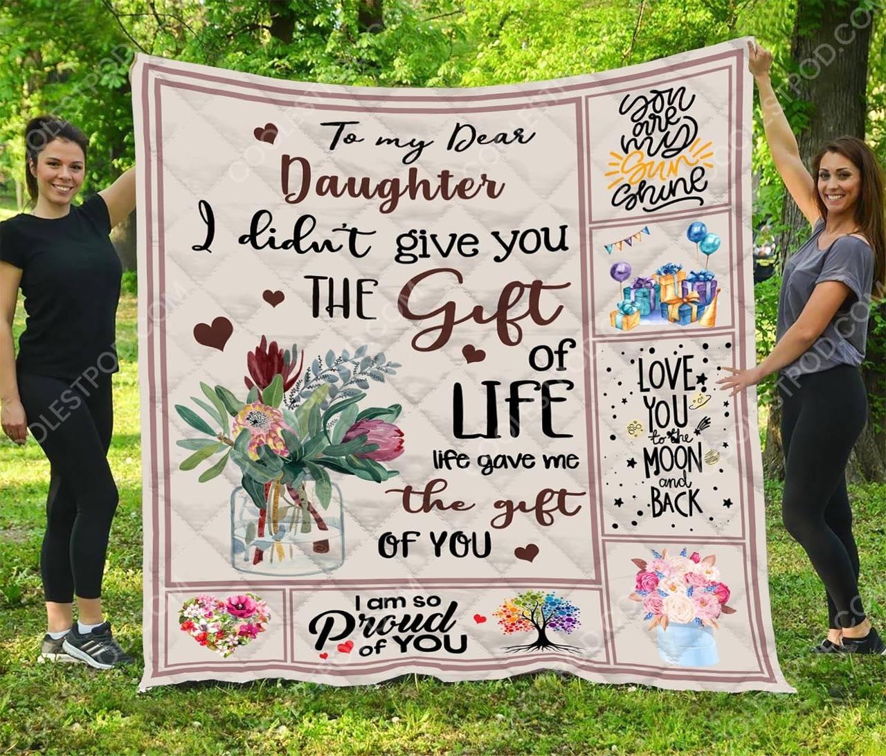 To My Dear Daughter Quilt and Home Decor