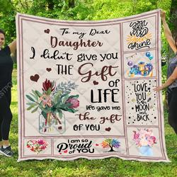 To My Dear Daughter Quilt and Home Decor