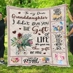To My Dear Granddaughter Quilt and Home Decor