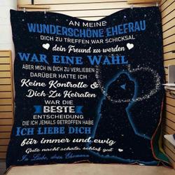 To My Gorgeous Girlfriend Germany Blanket Th0907 Quilt and Home Decor