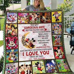 To My Gorgeous Wife Blanket Th2906 Quilt and Home Decor