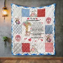 To My Granddaughter Quilt and Home Decor