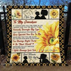 To My Grandson Ah Quilt Derqbf and Home Decor