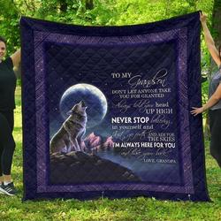 To My Grandson JFJ13784 3D Customized Quilt 2707 and Home Decor