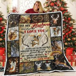 To My Husband Deer DD 3D Customized Quilt and Home Decor